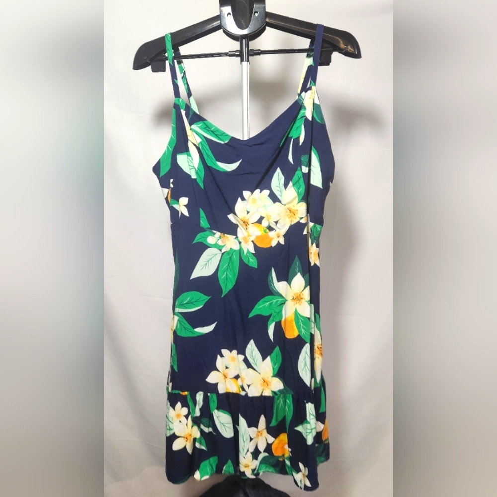 Old Navy Asymmetrical Green and Blue Midi Dress-Size XXL-NWT